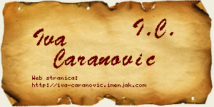 Iva Caranović vizit kartica